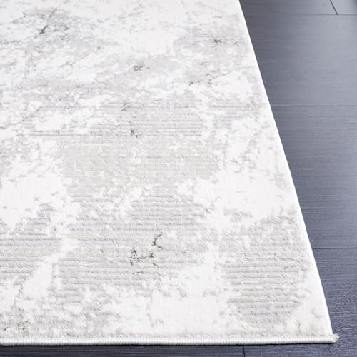 Tapete corredor SAFAVIEH Hanna Collection 2' x 8' gris y marfil miniatura 4