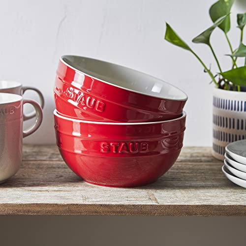 STAUB Ceramics Universal Bowl, 6.5-inch, Cherry, 32 Ounces