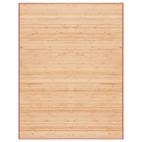 vidaXL Tapis Bambou 150x200 cm Marron Salon Salle de Séjour Tapis de Sol