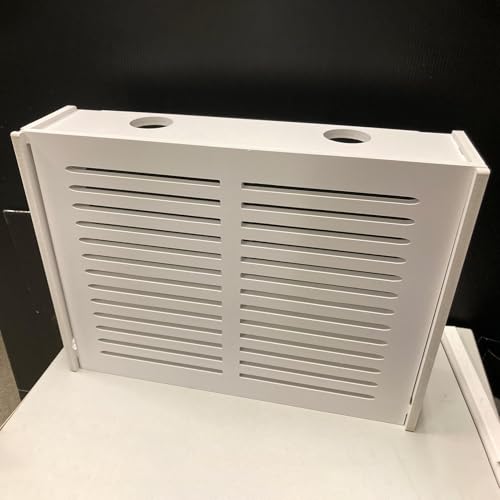 Cubierta multifuncional para módem y regleta de alimentación, estante WiFi de doble cubierta con gestión de cables para uso doméstico y de oficina, estante de enrutador que ahorra espacio