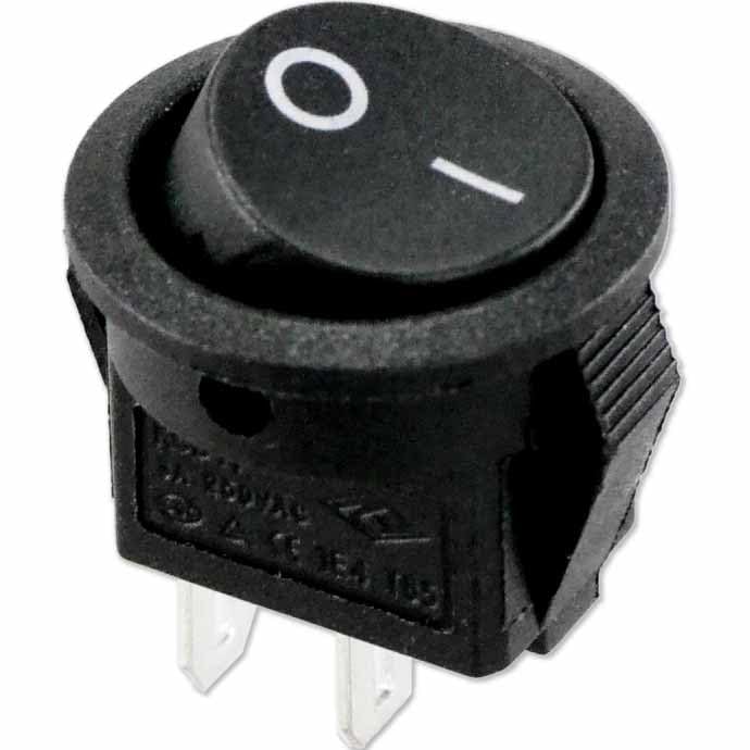 Amazon | ロッカスイッチ汎用ON-OFF 2極DC12V専用 丸型黒色小 as1104