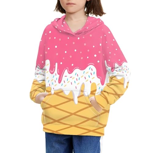 Image of Coloranimal Unisex Girls and Boys Long Sleeve Hoodies Hoody Athletic Pullover Sweatshirts Tops Age 6-16year