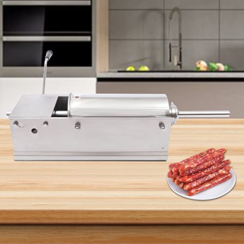 Relleno de salchichas de acero inoxidable, relleno manual de salchichas para uso doméstico y comercial, fácil de usar y limpiar