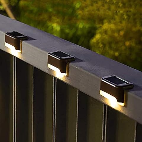 SOLPEX Solar Deck Lights Outdoor 16 Pack, Solar Step Lights Waterproof Led Solar Lights for Outdoor Stairs, Step , Fence, Yard, Patio, and Pathway(Warm White) Cover