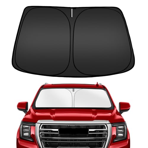 Image of ARISMOTOR Windshield Sun Shade for GMC Yukon XL 2021-2026 2027 | Custom Fit, Foldable, Front Window Sunshade Sun Visor Protector, Block UV Rays, Keep Car Cooler