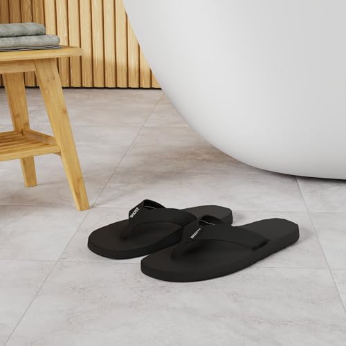 Image of Scott Hawaii Makaha Flip Flop Black | Custom Molded Outsole with Arch Support | Podiatrist Recommended
