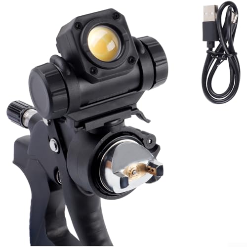 Honseadek Luz de trabajo LED recargable de 6 W para pintura automotriz, batería de 2000 mAh con rotación de 360 grados y resistente al agua IPX4 para herramientas de pulverización