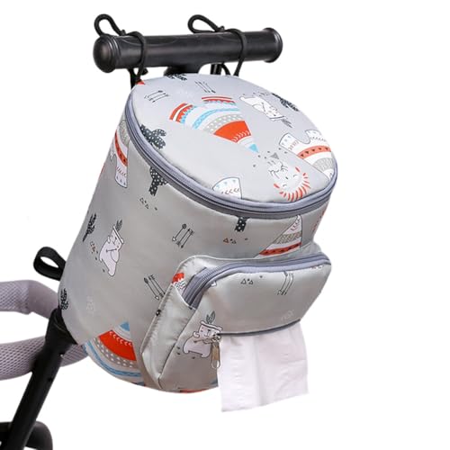 Eforcase Universal Baby Stroller Organizer Bag, Cute Stroller Accessories Organizer Storage Bag Stroller Caddy Portable Stroller Hanging Bag, Fits Most Strollers