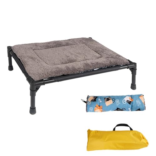 Cama elevada para perros – Cuna elevada para mascotas al aire libre | Cama ortopédica de viaje para perros y gatos | Cama de refrigeración para perros para interiores y exteriores, cama antideslizante