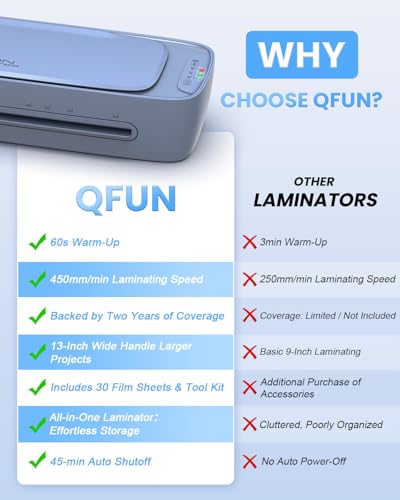 13 Inch Laminator Machine 11x17 with Laminating Sheets Personal Laminator for Teachers, 60S Warm Up Cold Thermal Lamination Machine for Home Office, A3 Laminating Machine Portable  image 3