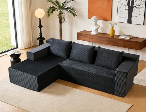 ANONER 103' Modular Sectional Sofa, L-Shaped Cloud Couch with Chaise, Corner Sofa with Deep Seat,...