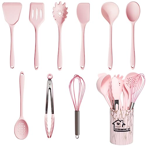 UXIYI Silicone Utensil Set Kitchen Utensils, 10pcs Cooking U