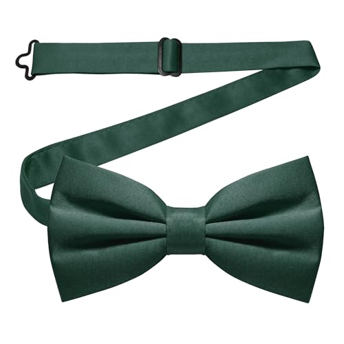 Image of JEMYGINS Solid Color Pre-tied Bow Tie Adjustable Bowtie for Men