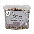Extra Select Low Sunflower Blend African Grey Parrot Food: 24 Ingredient Parrot Seed mix for Health & Vitality - 3 Litre Tub