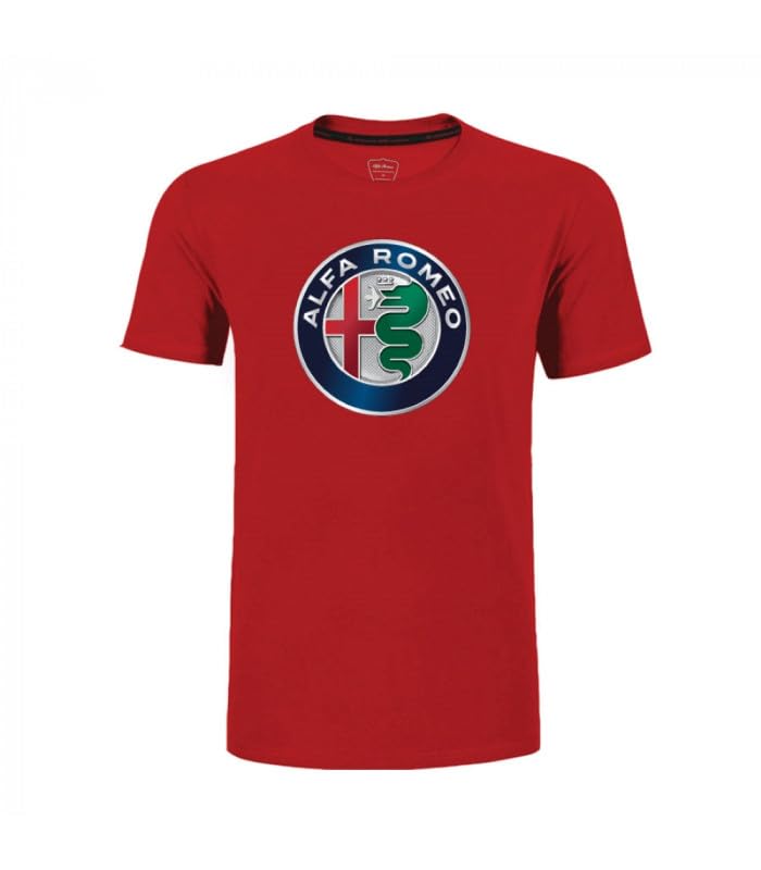 T-Shirt Alfa Romeo Orlen Formule 1 Logo Racing Officiel Team F1 (FR/ES, Alpha/Lettres, S, Taille Normale, Taille Normale, Rouge)