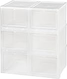 IRIS USA FBA_585065 Shoe Box, Small, Clear, 6 Count