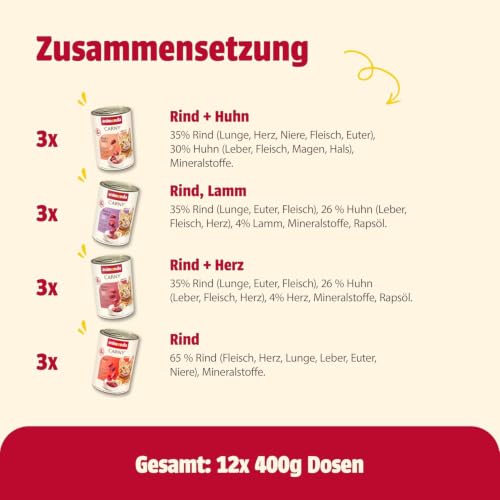 animonda Carny Adult Katzenfutter nass Herzhafte Variation (12 x 400 g)