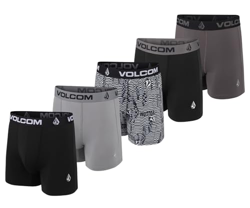 Volcom Herren-Boxershorts, 5er-Pack, Poly-Spandex, Performance-Boxershorts, Unterwäsche, S