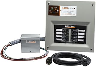 Generac 6854 Home Link Upgradeable 30 Amp Transfer Switch Kit with 10' Cord and Aluminum Power Inlet Box