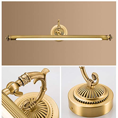 Applique Miroir LED Vintage 7W Éclairage Coiffeuse Précis Antireflet Laiton - 6