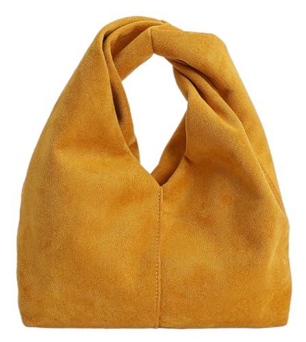 Bolso Tote Pequeño Slouchy de Gamuza para Mujer miniatura 1