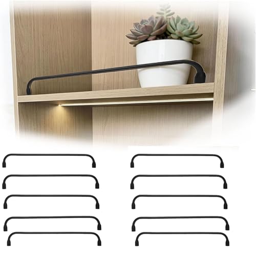 Barrière de Protection pour étagères, Lot de 10 Barres de Protection métalliques - Barrière Anti-Chute réglable de 14 à 42 Pouces pour armoires, casiers...
