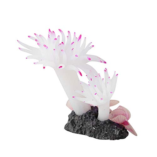 Décorations artificielles Plantes coralliennes pour aquarium – Simulation naturelle Plantes Aquatiques Corail Blanc