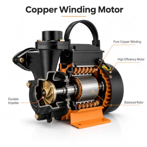 Image of Kirloskar 0.5 Hp Anisa Self Priming Water Pump |water pump 0.5hp| Pure Copper Winding | 1 year warranty