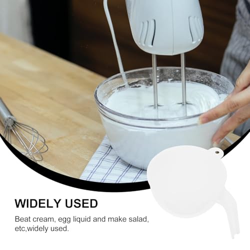BESPORTBLE Juego de 5 tazones plásticos apilables con tapa blanca 13 cm miniatura 3