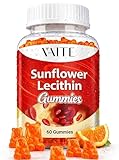 Sunflower Lecithin Extract Gummies 800mg - Vegan, Non-GMO, Soy-Free & Gluten-Free - Cognitive Health & Daily Nutrition - Easy-to-Digest, Plant-Based Wellness Chews for Adults - 60 Chewables