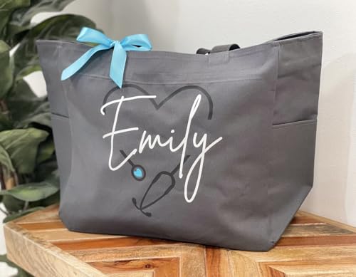 Bolso Tote Grande Personalizado para Enfermera miniatura 4