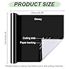 AULEEP Black Permanent Vinyl Sheets for Cricut, 12'' x 10 FT Self Adhesive Vinyl Roll for Cricut, Vinyl Permanent for Mug Cup, Window, DIY Crafts, Suitable for Silhouette & Cameo #1