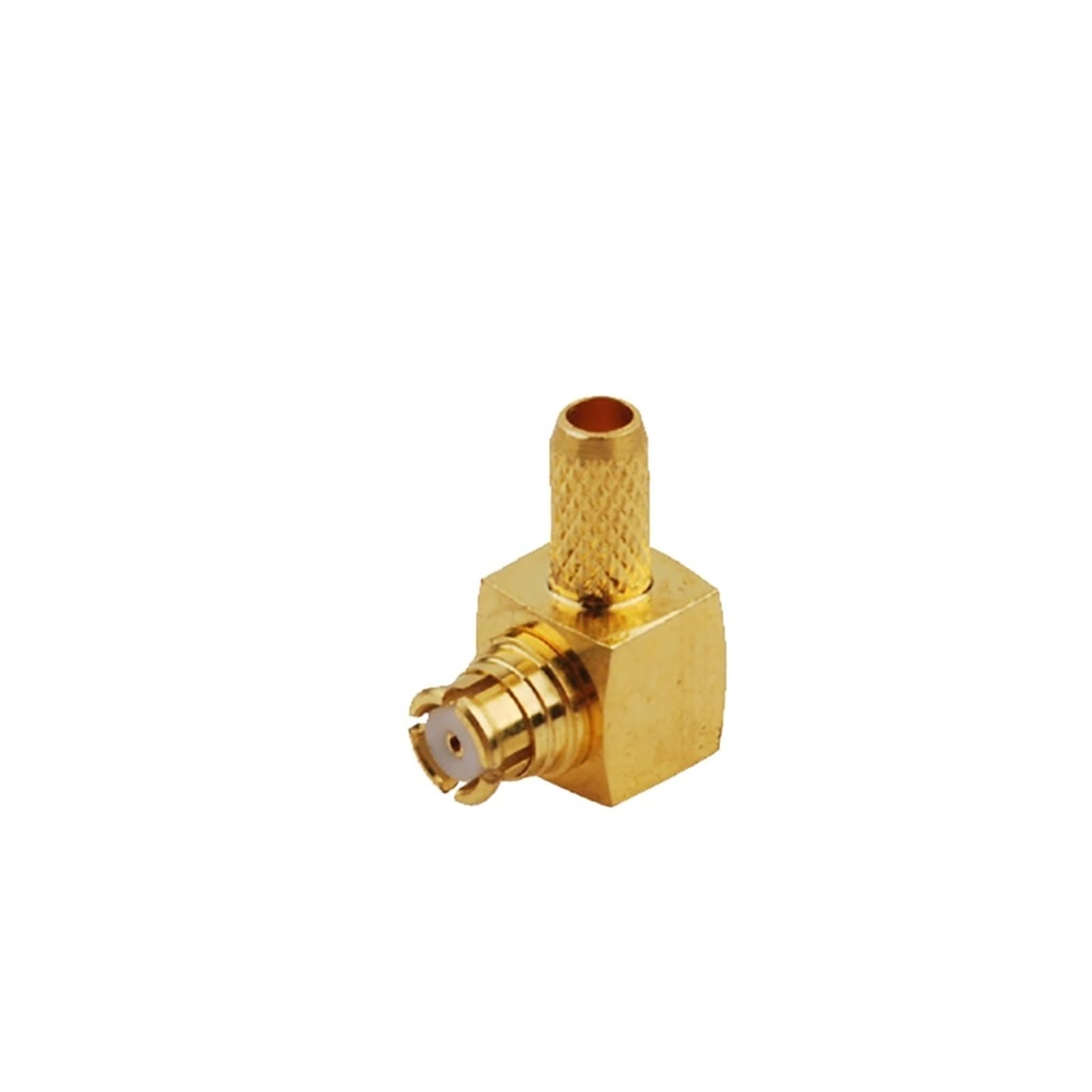 50pcs connecteur à angle droit femelle à sertir SMP compatible avec le câble coaxial RG174 RG178 LMR100