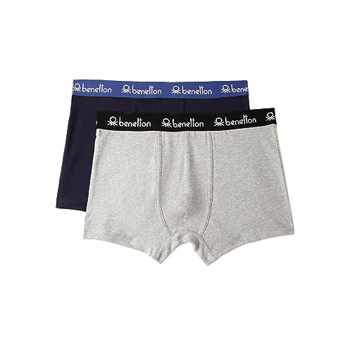 Image of UNITED COLORS OF BENETTON Pack of 2 Solid Colour Low Rise Boxer Briefs