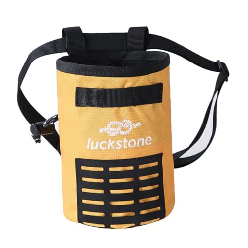 KOMBIUDA Bolsa de Polvo Alpinismo ramit Deportivos magnesioo Deportivas Athletic Antideslizante Bolsa de Gran Capacidad Bolsa de Almacenamiento Yellow