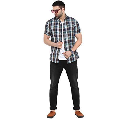Image of Red Tape Men's Checkered Regular Fit Casual Shirt
