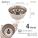 CHEFMADE Mini Tube Pan Set, 4-Inch 4Pcs Non-Stick Kugelhopf Mold for Oven and Instant Pot Baking (Champagne Gold)