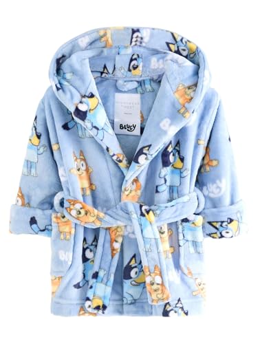 NEXT Mädchen Standard lizenzierter Morgenmantel aus Fleece, Bluey Blau 86-92