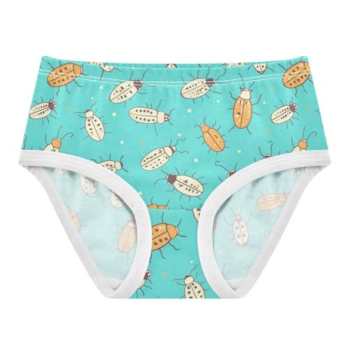 Wusikd Cute Insects Girls' Underwear Cotton Lines Girls Briefs Soft Toddler Underwear 2T