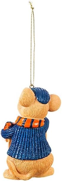 MLB Holiday Mouse with Chalkboard, Baseball Team Logo and Colors Hanging Ornament (New York Mets) - Image 2