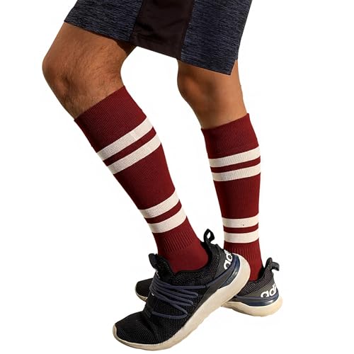 COUVER 4 White Stripes Knee High Softball Baseball Sports Tube Socks4