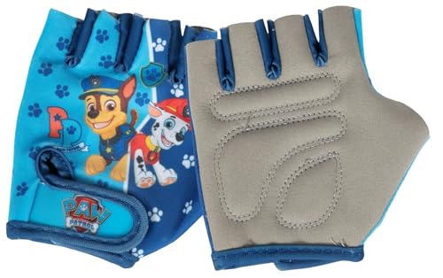 TataWay - Paw Patrol Kinder Fahrradhandschuhe | Fingerloses Design | Bunte Paw Patrol Grafik | Ideal für kleine Sportler, Blau, Einheitsgröße, Baumwollmischung