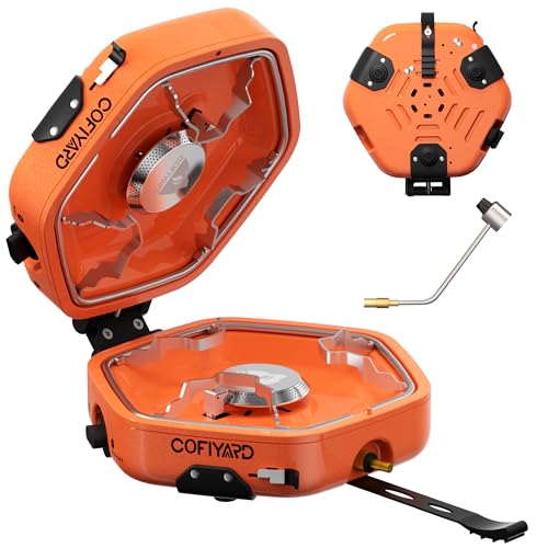 Propane 2 Burner Camping Stove with Carrying Bag, Portable Folding Gas Stove for Camping, Backpacking Camp Stove for Out - Detailed View