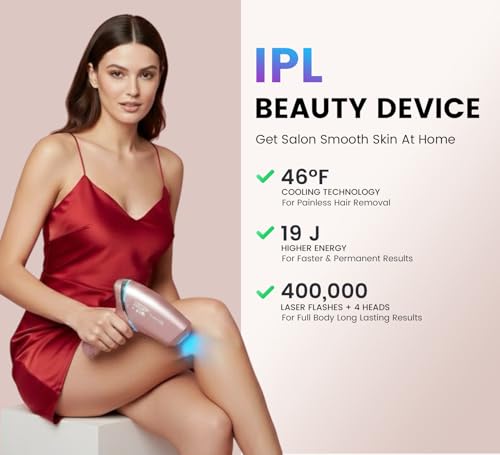 IPL Laser Hair Removal Device for Women & Men, Nex-Gen At Home Laser Hair Removal with 45°F Dual Sapphire Ice Cooling for Painless & Long Lasting Results, Full Body Lazer Hair Removal for Women - Image 3