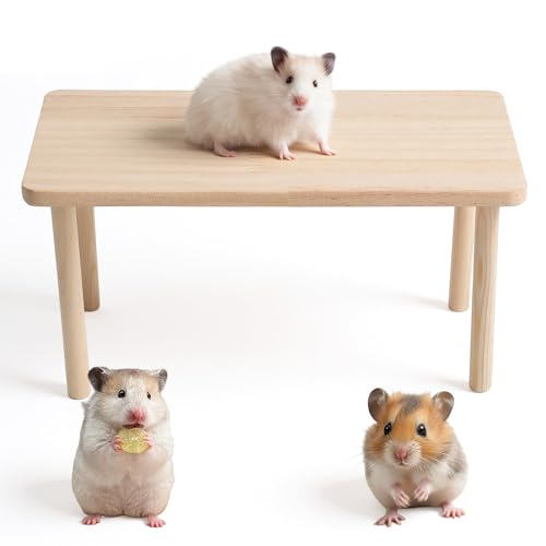 GEEHUA Plateforme de hamster en bois, plate-forme de jeu pour hamster en bois, support en bois, accessoire de cage pour hamsters et autres petits animaux