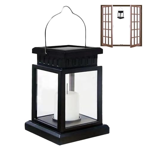 Qumiuu Farolillos solares para exteriores - Farolillos solares impermeables para mesa - Lámpara colgante de jardín luces de vela para decoración de fiestas