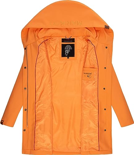 MARIKOO Damen Übergangsjacke Softshellmantel atmungsaktiv mit Kapuze Mayleen Apricot Sorbet Gr. M