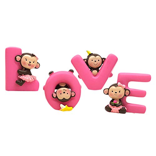 INEBIZ Creative Cute Letters/Monkeys Love Dashboard Decorations Car Home Office Ornaments Best Birthday