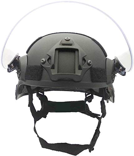 N / A Airsoft Tactical Schutzhelm, Mich 2000 Action Version Taktischer Helm mit NVG-Halterung und vandalensicherer Visiermaske für Erwachsene, Outdoor-Enthusiasten, Taktik-Fans