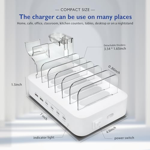 Station de charge USB C 100W d'excellence, hub d'alimentation épuré pour iPad